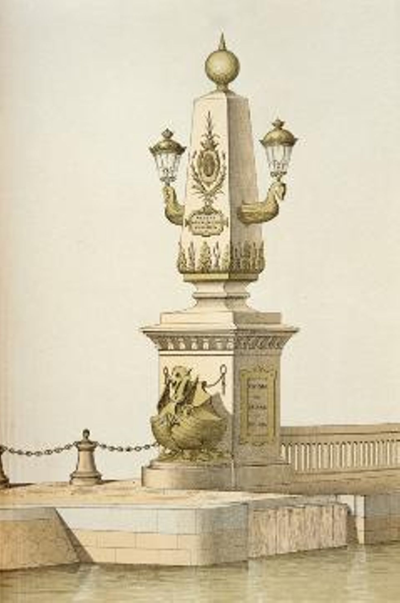 Pont-canal de Briare, pilier d'entrée - 1894.