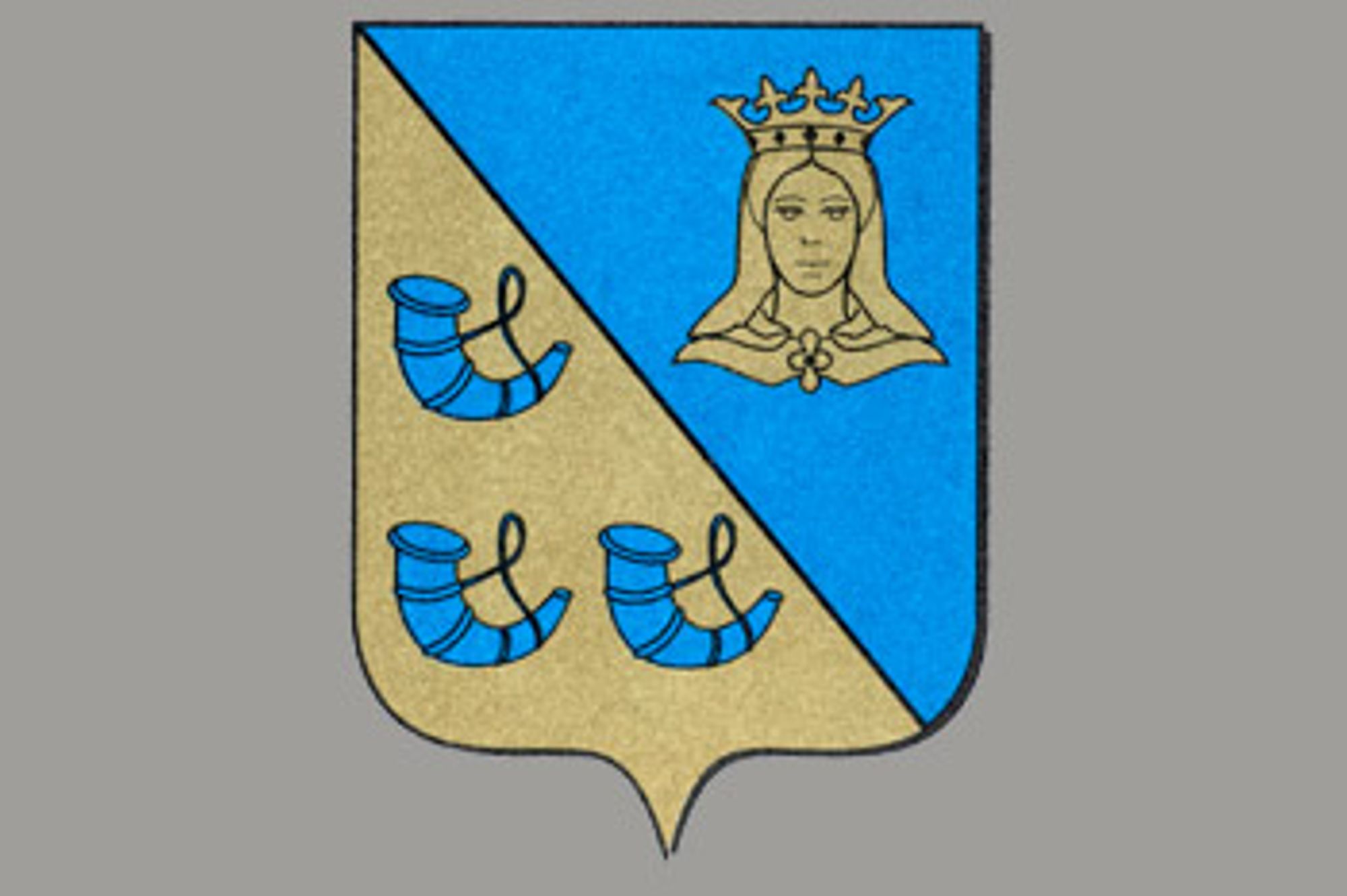 Blason de la commune d'Adon adopté le 20 décembre 1996.