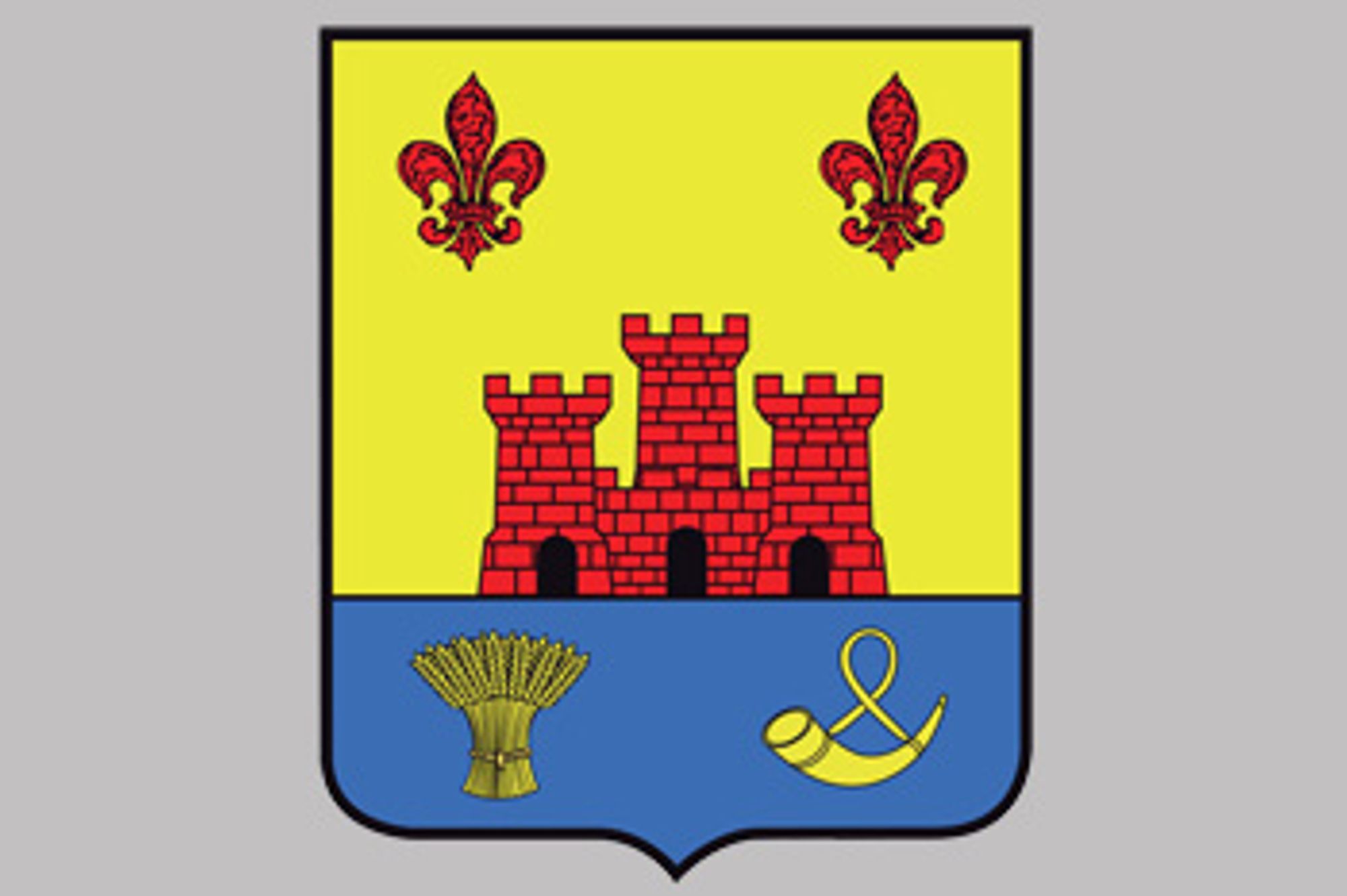 Blason de la commune de Courcelles adopté le 9 novembre 2009.