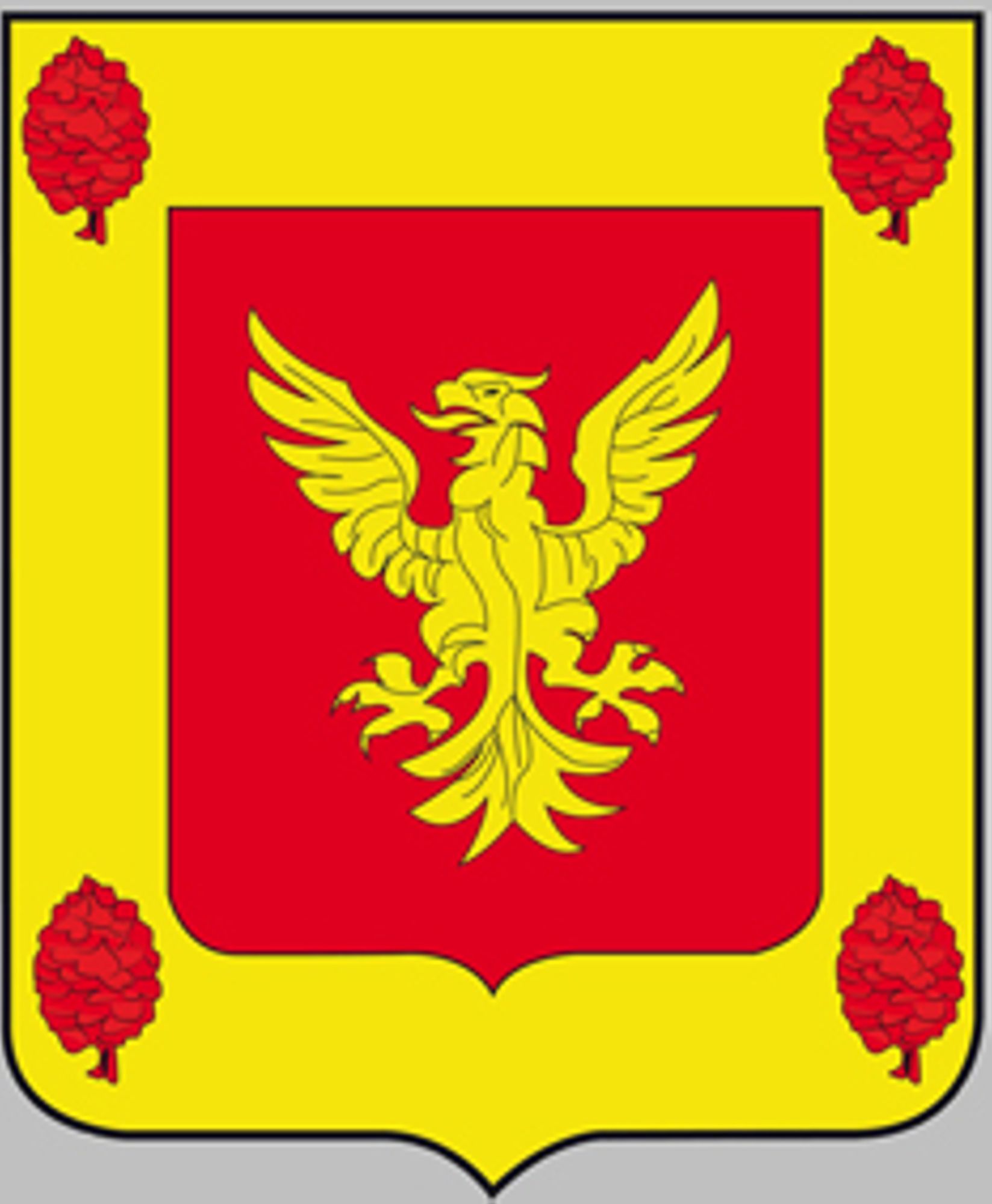 Blason de la commune de Pressigny-les-Pins adopté le 28 février 2014.