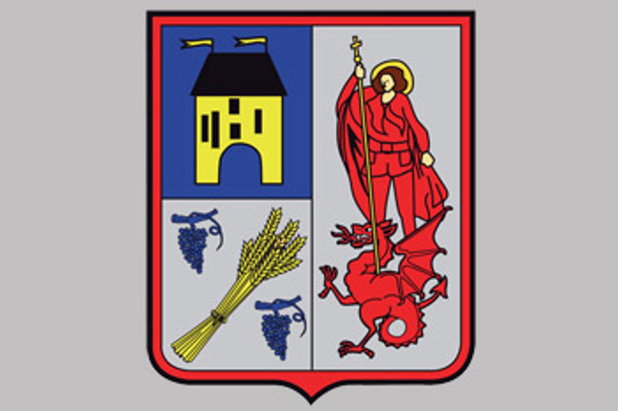 Blason de la commune de Saint-Michel adopté le 13 septembre 2010.