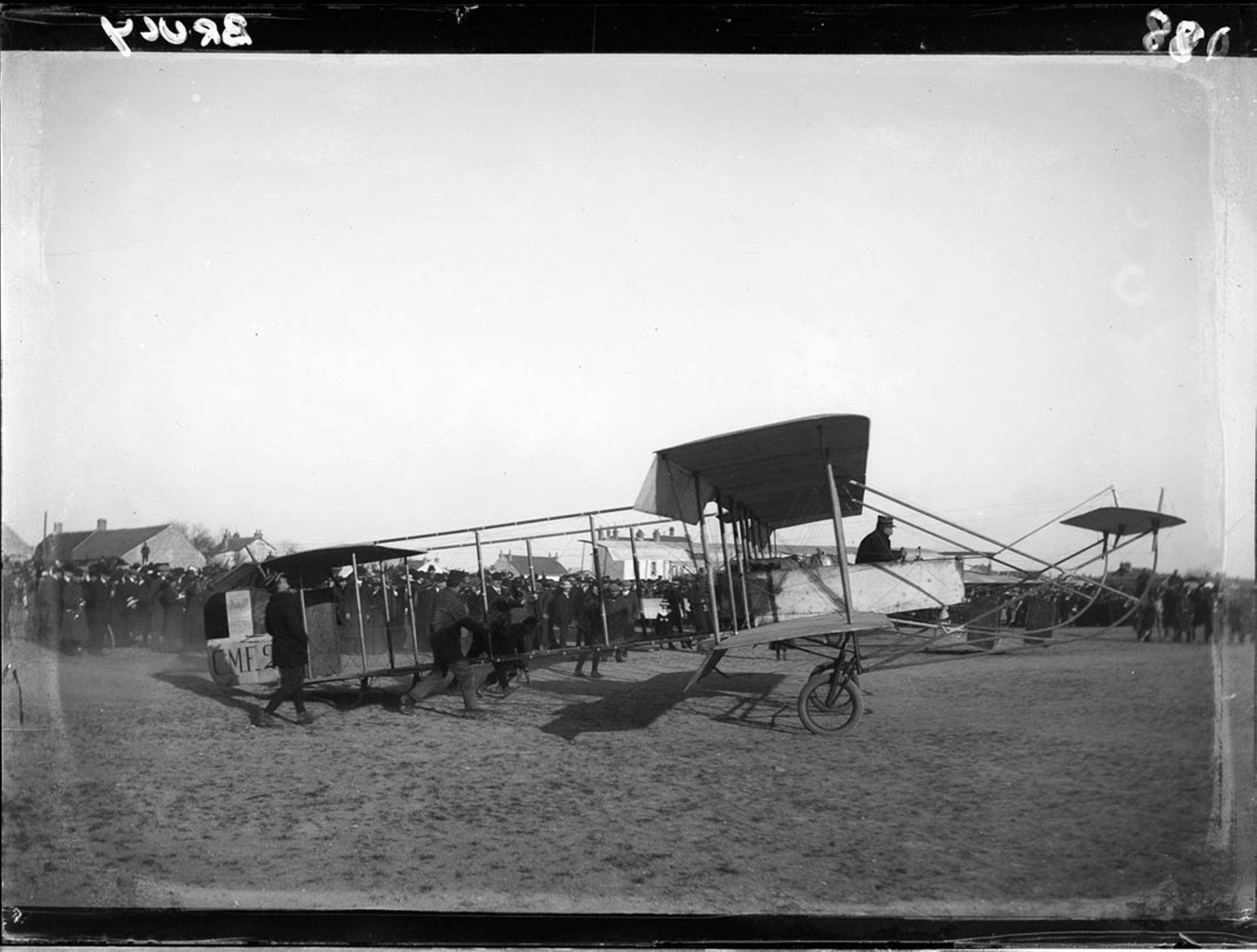 Biplan, terrain des Groues, Orléans, vers 1900-1920