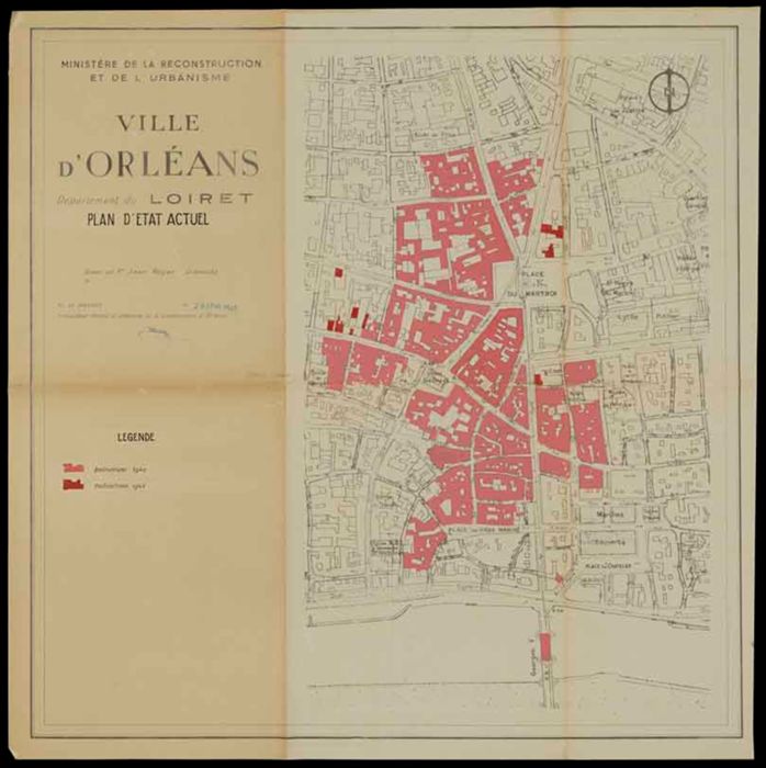 Orléans : plan des destructions