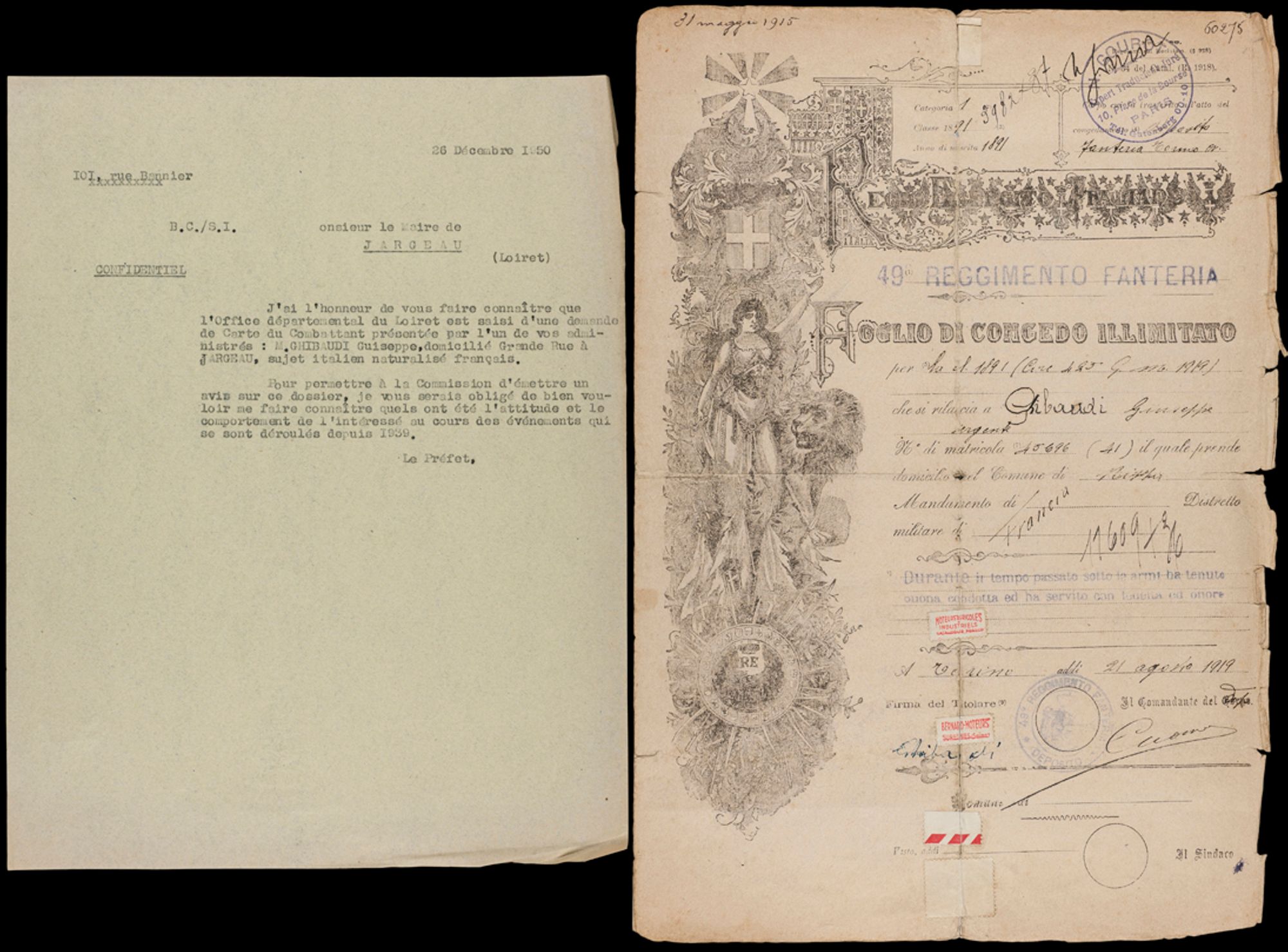 Demande de carte du Combattant