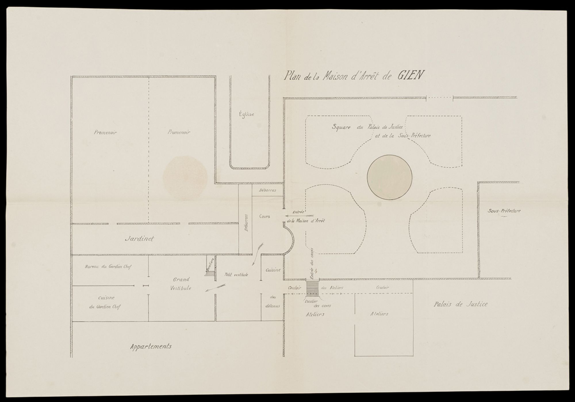 Plan de la prison de Gien