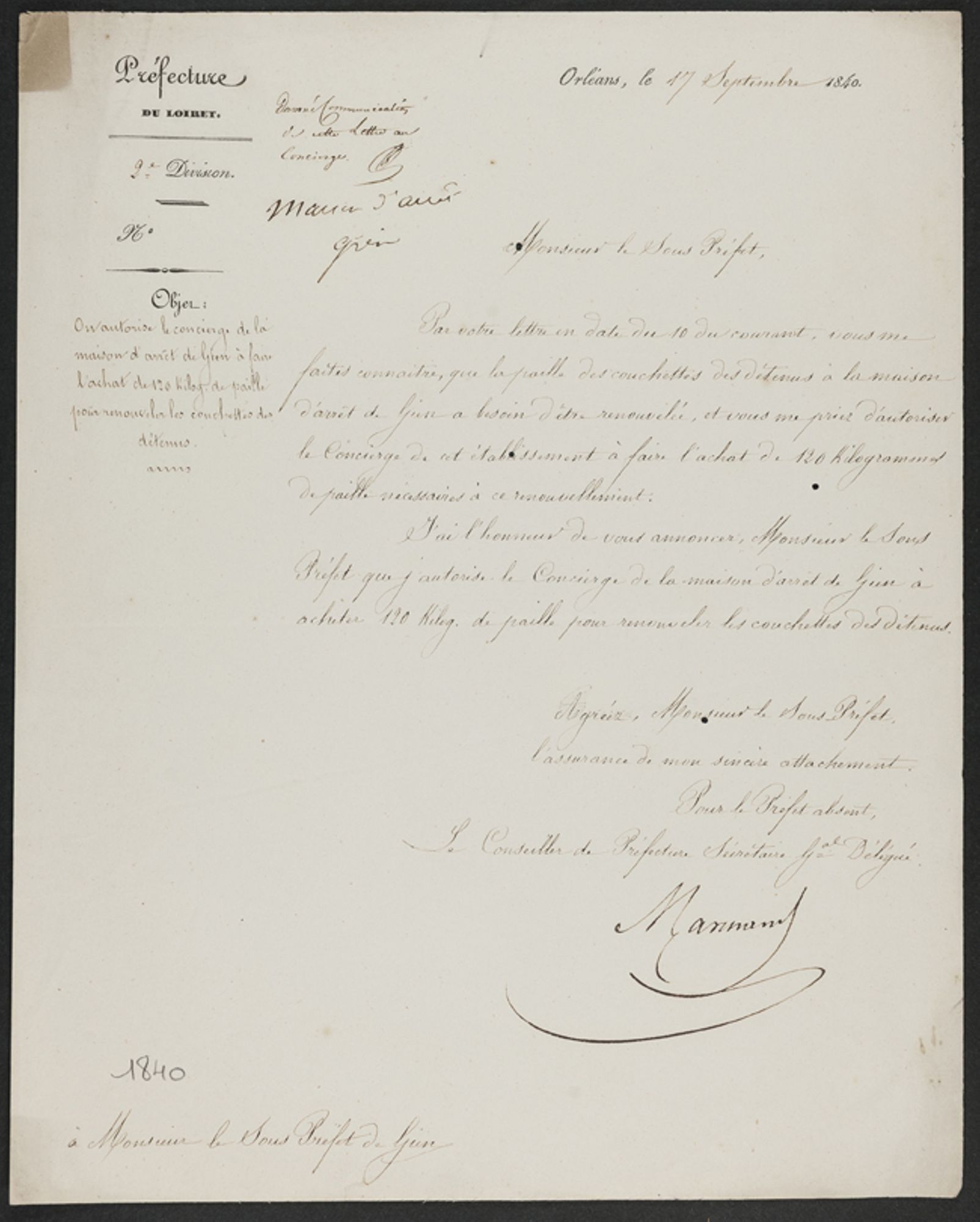 Condition de vie des détenus