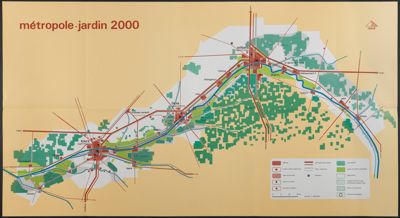Schéma de la métropole jardin en l’an 2000
