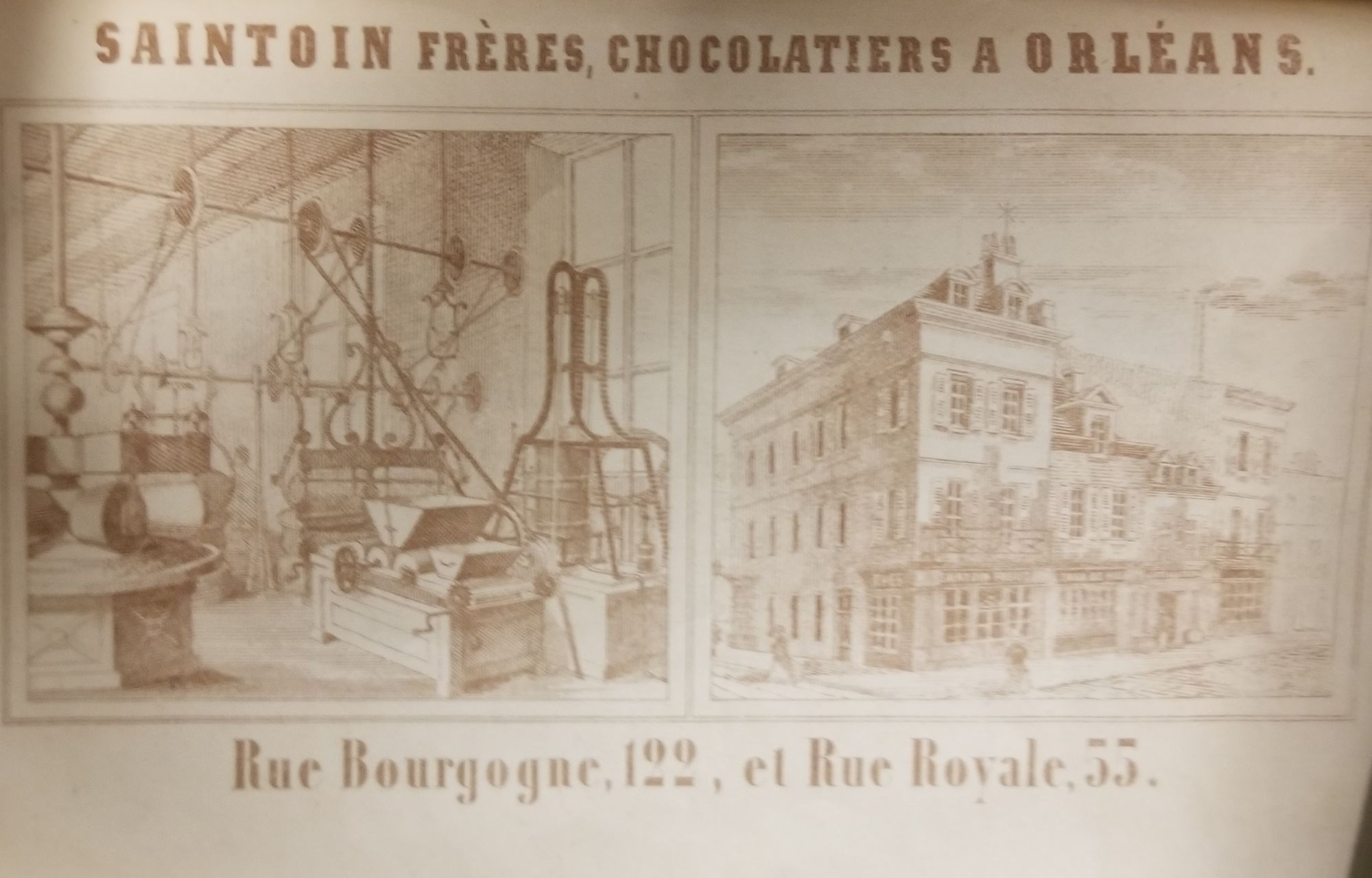 Publicité Saintoin dans l’almanach du Loiret, 1855. 