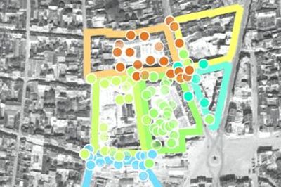 500 photographies des chantiers de reconstruction d'Orléans ont été géolocalisées sur une carte (DR).