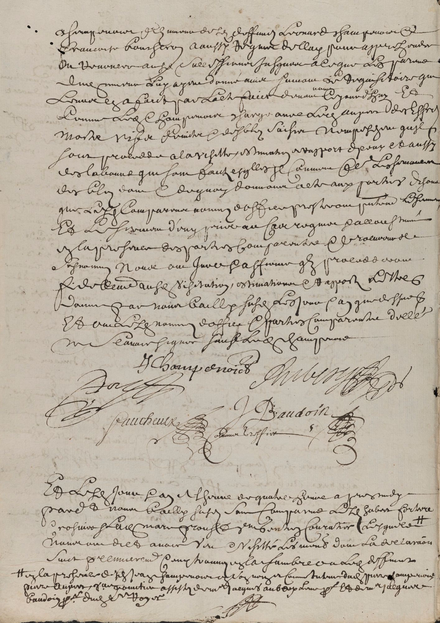 Exemple d'un document étudié au niveau 2 (Arch. dép. du Loiret, 2 B 77)