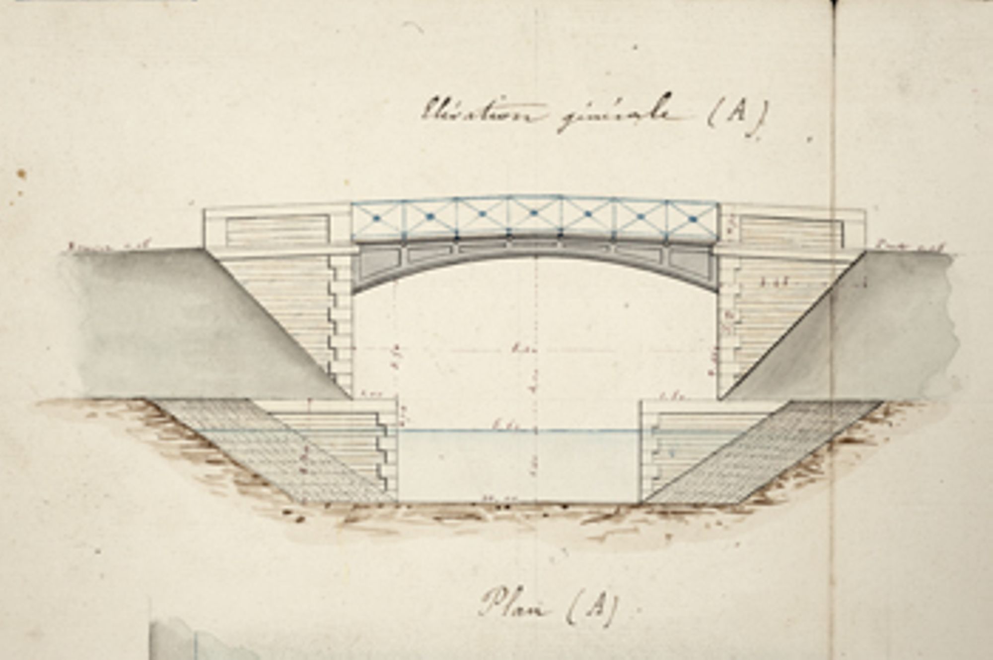 Détail d'un pont sur le canal d'Orléans
