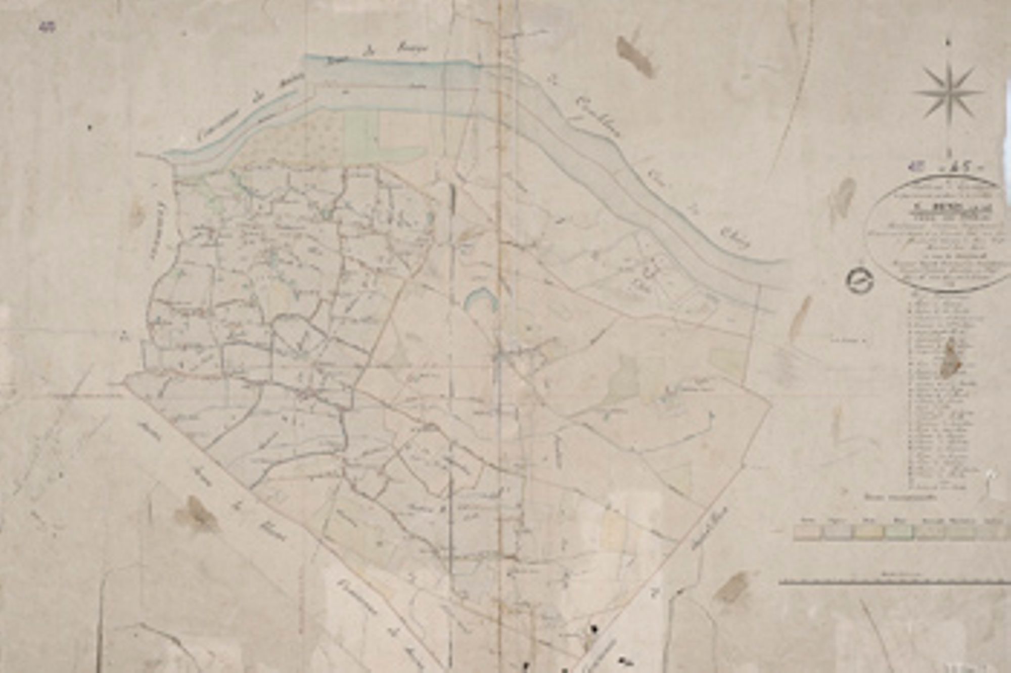 Tableau d'assemblage du cadastre napoléonien de Saint-Denis-en-Val.