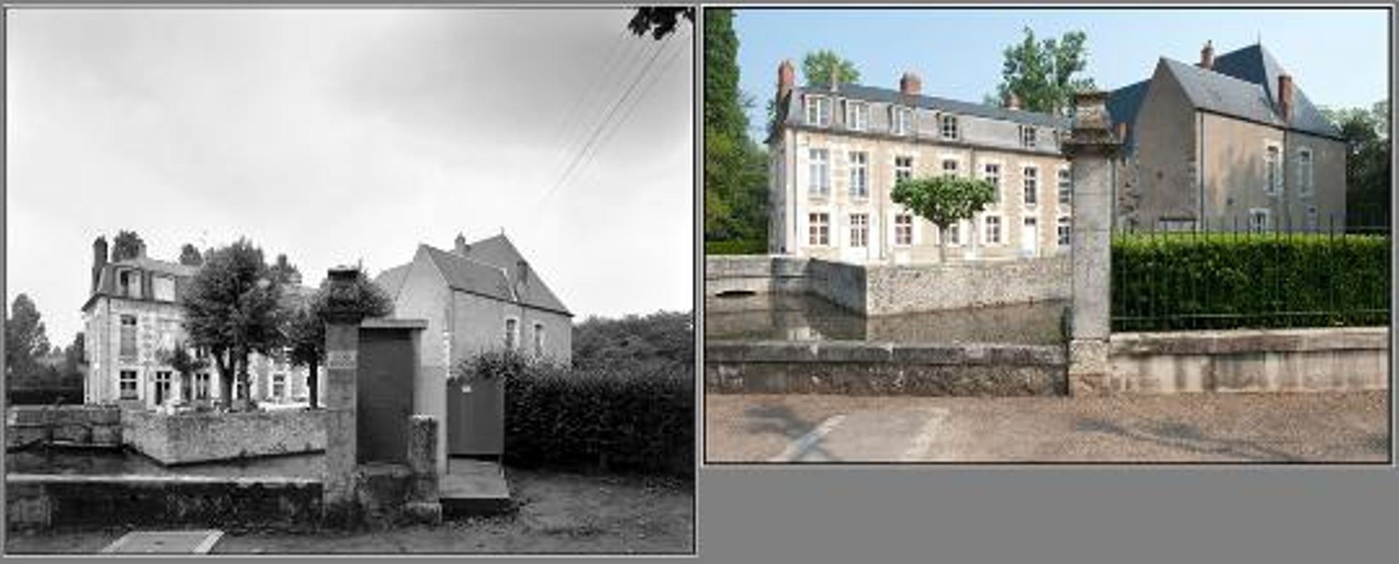 Briare, l’hôtel de ville. (juin 1971 / avril 2011)