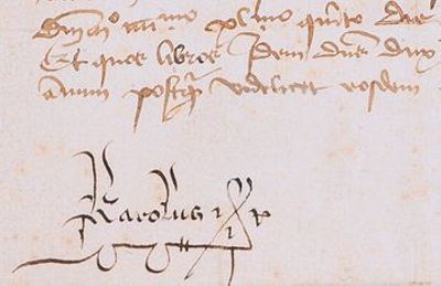Reçu signé du duc Charles d'Orléans, 1446