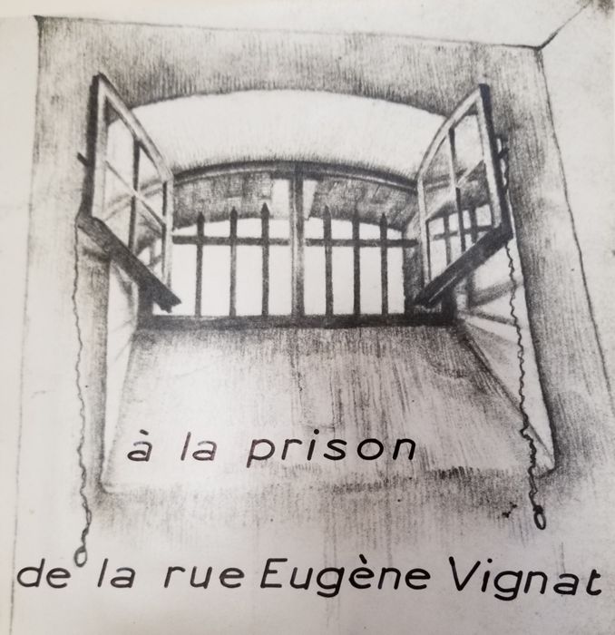 Représentation d'une fenêtre de la prison située rue Eugène Vignat