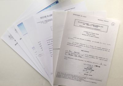 Election cantonale 1992 : Dossier de candidature d'Eric DOLIGE (Sénateur, Président du Conseil général du Loiret et Maire de Meung-sur-Loire) sur le canton de Meung-sur-Loire.