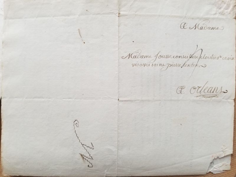 Lettre de Daniel Jousse à sa mère, 1759