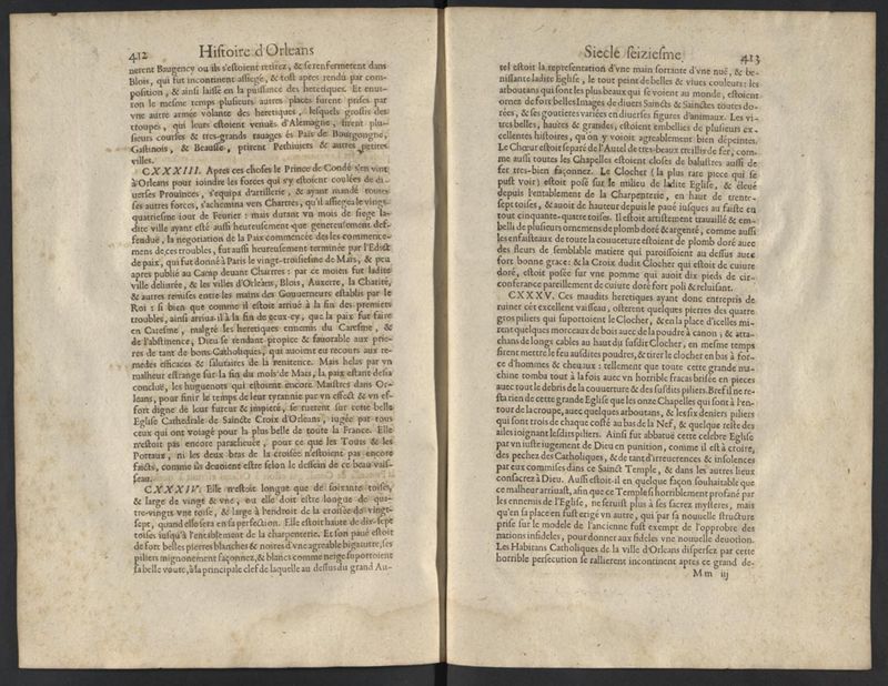 Annales Ecclesiae Aurelianensis de Charles de la Saussaye (1615), traduction par Symphorien Guyon dans son Histoire d’Orléans de 1647